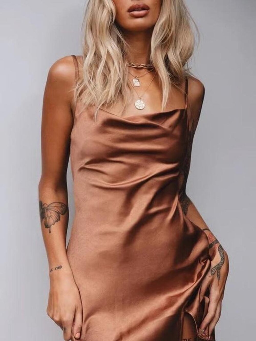 NWT Princess Polly Alfie Mini Dress, Brown size 2 - Picture 3 of 15